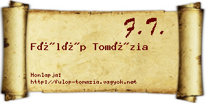 Fülöp Tomázia névjegykártya